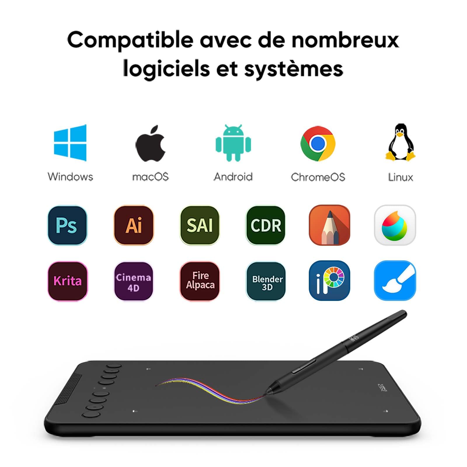XPPen Deco MIni7W v2 (Édition 2026) Tablette Graphique sans Écran Bluetooth 5.0, Tablette Graphique Dessin 7 Pouces avec Stylet 16K, 8 Raccourcis, Convient aux Amateurs de Dessin et aux Débutants