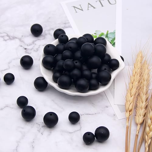 Miniatura 5 de 100 cuentas de silicona cuentas de silicona de 0591in y 0472in a granel cuentas redondas de silicona rojas para hacer llaveros cuentas de silicona