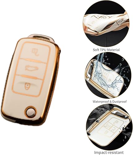 Miniatura 4 de Funda para llavero compatible con VW Volkswagen, funda de TPU suave para llave de VW Jetta Golf Polo MK6 Passat Tiguan Beetle