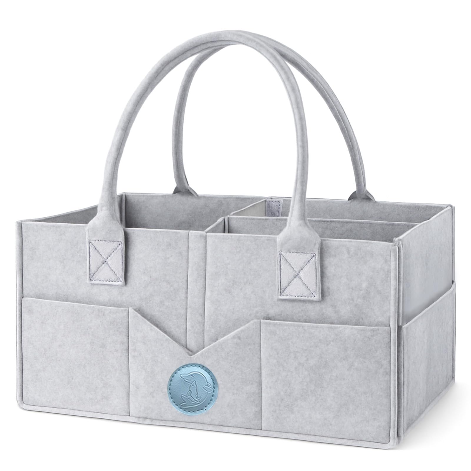SURFOU Nappy Caddy Organiser, Baby Essentials for Newborn Gifts, Bag for Diaper & Nursery Accessories Storage with Detachable Compartments, Baby Shower Baskets to Make Hampers