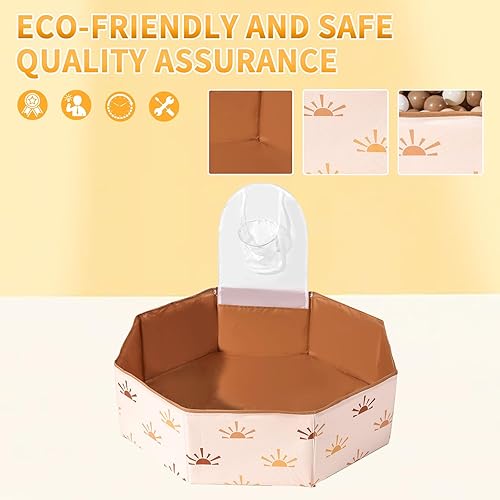 Miniatura 7 de TRENDPLAY Piscina de bolas octogonales plegable grande, da rienda suelta a la diversión para niños y mascotas, portátil e ideal para niños pequeños