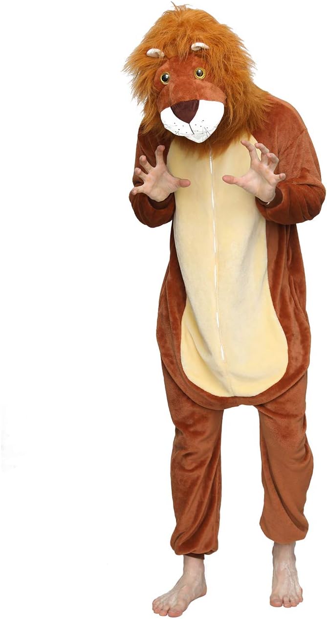 CALANTAUnisex Animal Onepiece Pajamas Costume Halloween Party Onesie for men and women