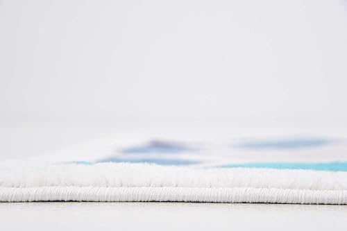 Miniatura 9 de Unique Loom Metro Collection - Alfombra hexagonal geométrica multicolor abstracta, 2 x 13 pies, marfilazul