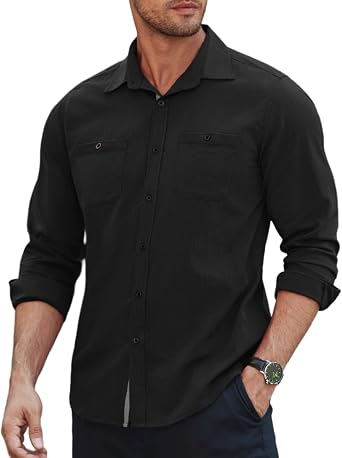 COOFANDY Men's Slim Fit Dress Shirt 