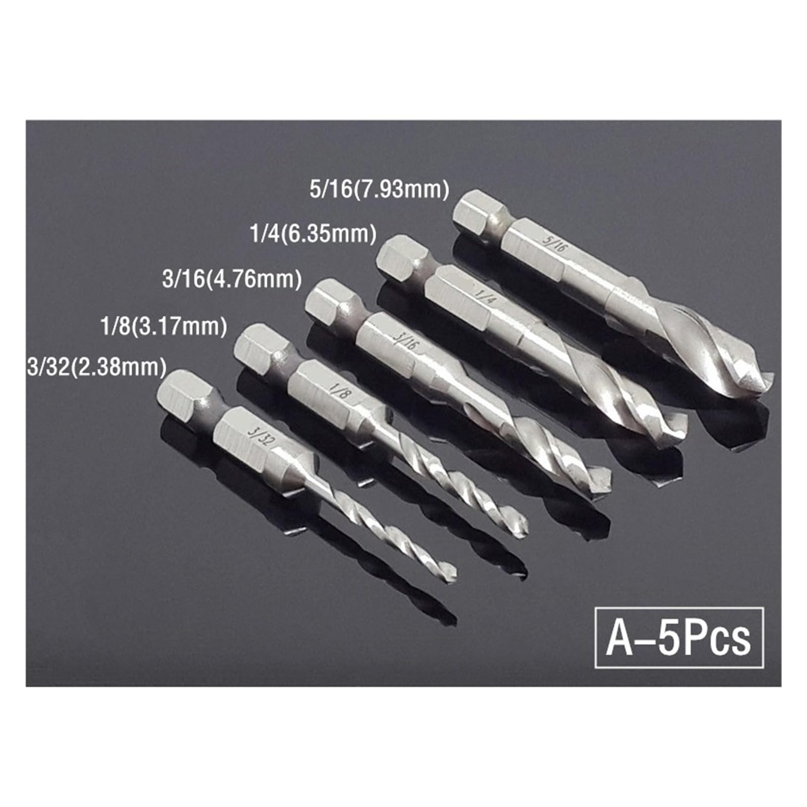 4 Punte Trapano Elicoidali HSS 3.5mm Con Attacco Esagonale - Rivestite In Titanio Per Durabilità - Foto 3