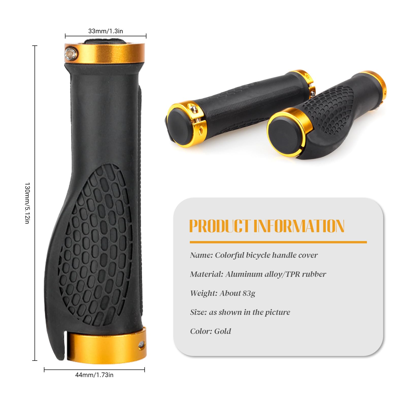 YMWALK Kids Bike Handlebar Grips, Non-Slip Rubber Handle Grips with Double Lock - Image 2