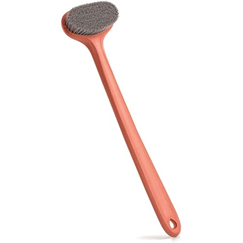 Surlees 2.0 Plus - Back Scrubber for Shower for Men Women Elderly, Bath Brush, Body Brush (15'', Orange)