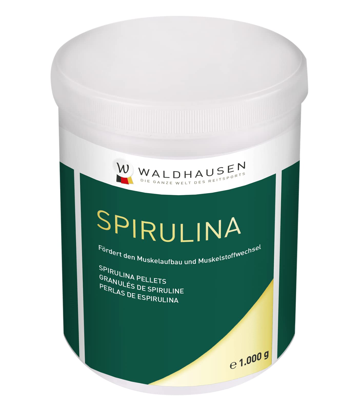 WALDHAUSEN Spirulina Pellets - Promotes Muscle Building and Muscle Metabolism - 1000g