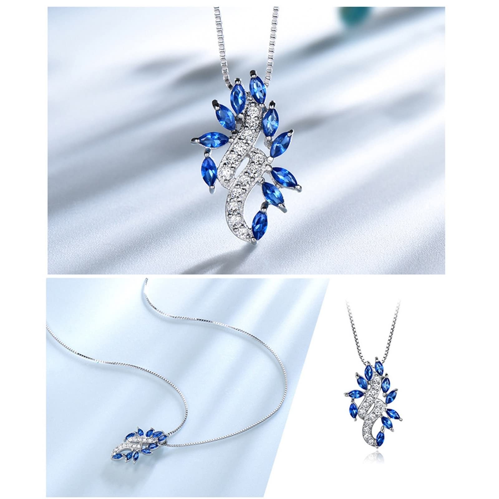 Gioielli da sposa per damigelle d'onore in argento Sterling, set di gioielli da sposa argento foglia orecchini collana e anello set di gioielli per le donne