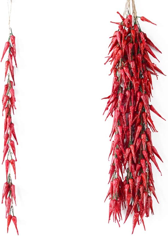 Artificial Fake Vegetables String,Lifelike Vegetables for Restaurant Hotel Home Garden Decoration Display (Pepper)