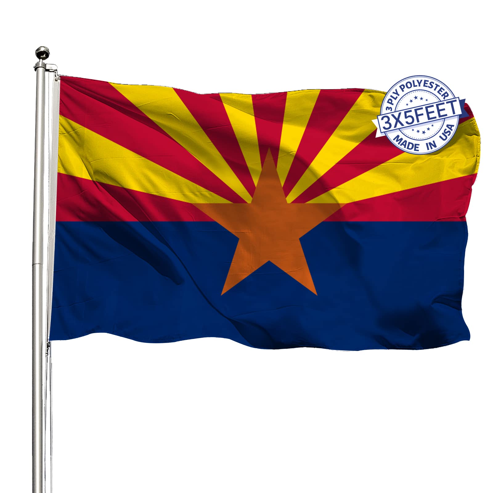AMZFLAG Arizona State Flag 3x5 ft Outdoor