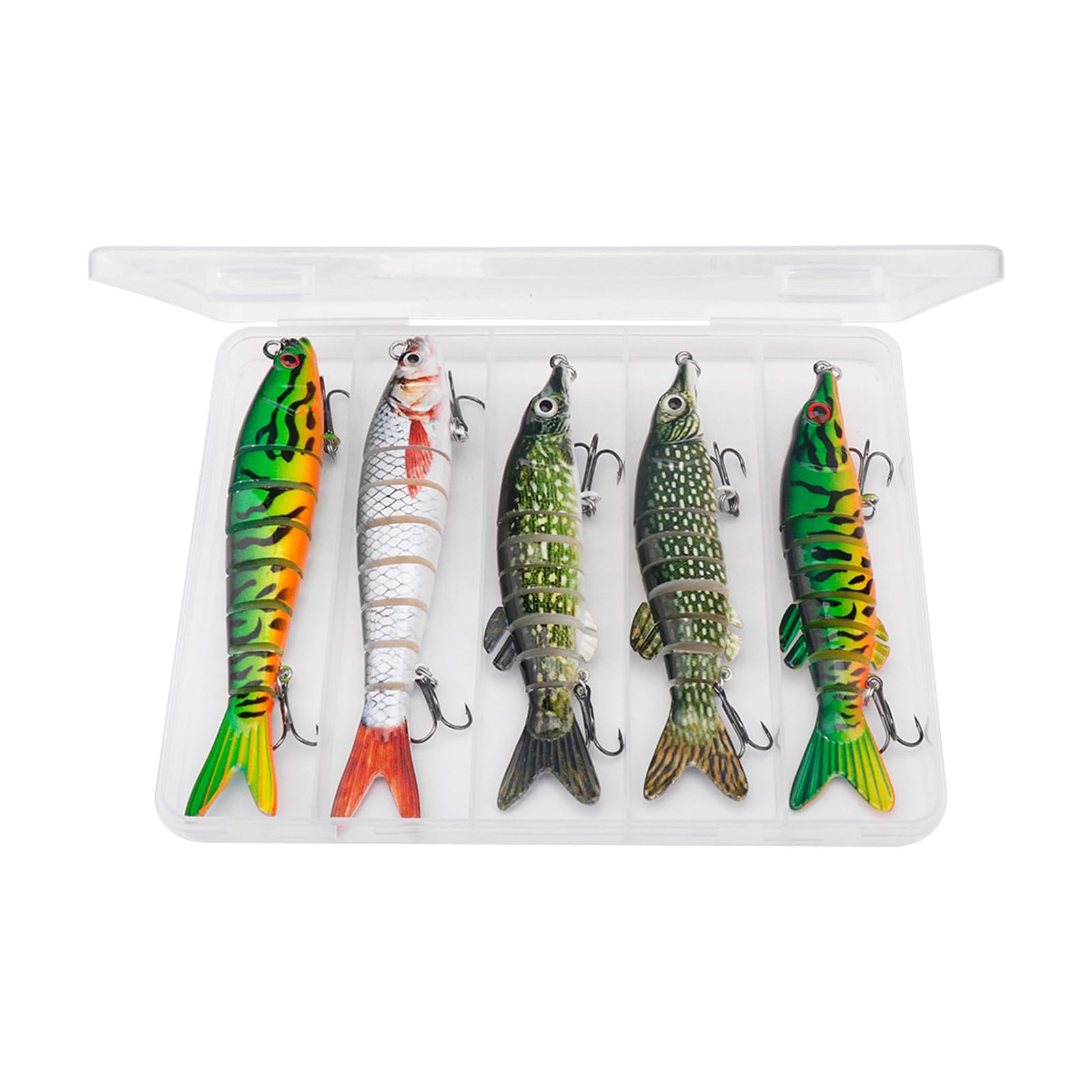 5pcs mischen 8-segmente Köder 18G/23g sinkende Wobbler for Fischereiköder-Set Künstliche Köder