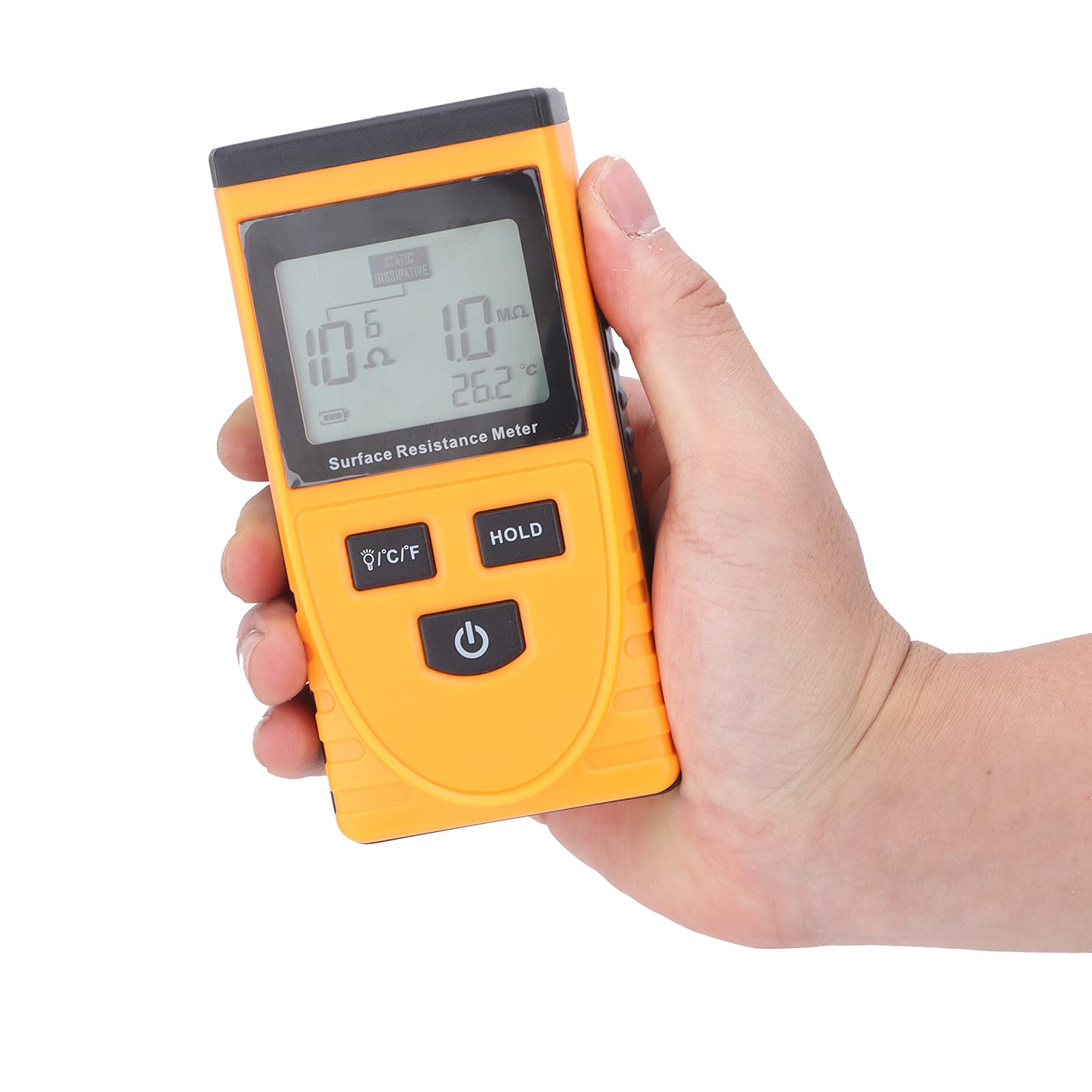 Medidor De Prueba De Resistencia A Tierra De Mano Con Retroiluminación LCD, Medidor De Resistencia De Superficie, Probador De Resistencia De Superficie De Aislamiento Antiestático, Analizador Electros