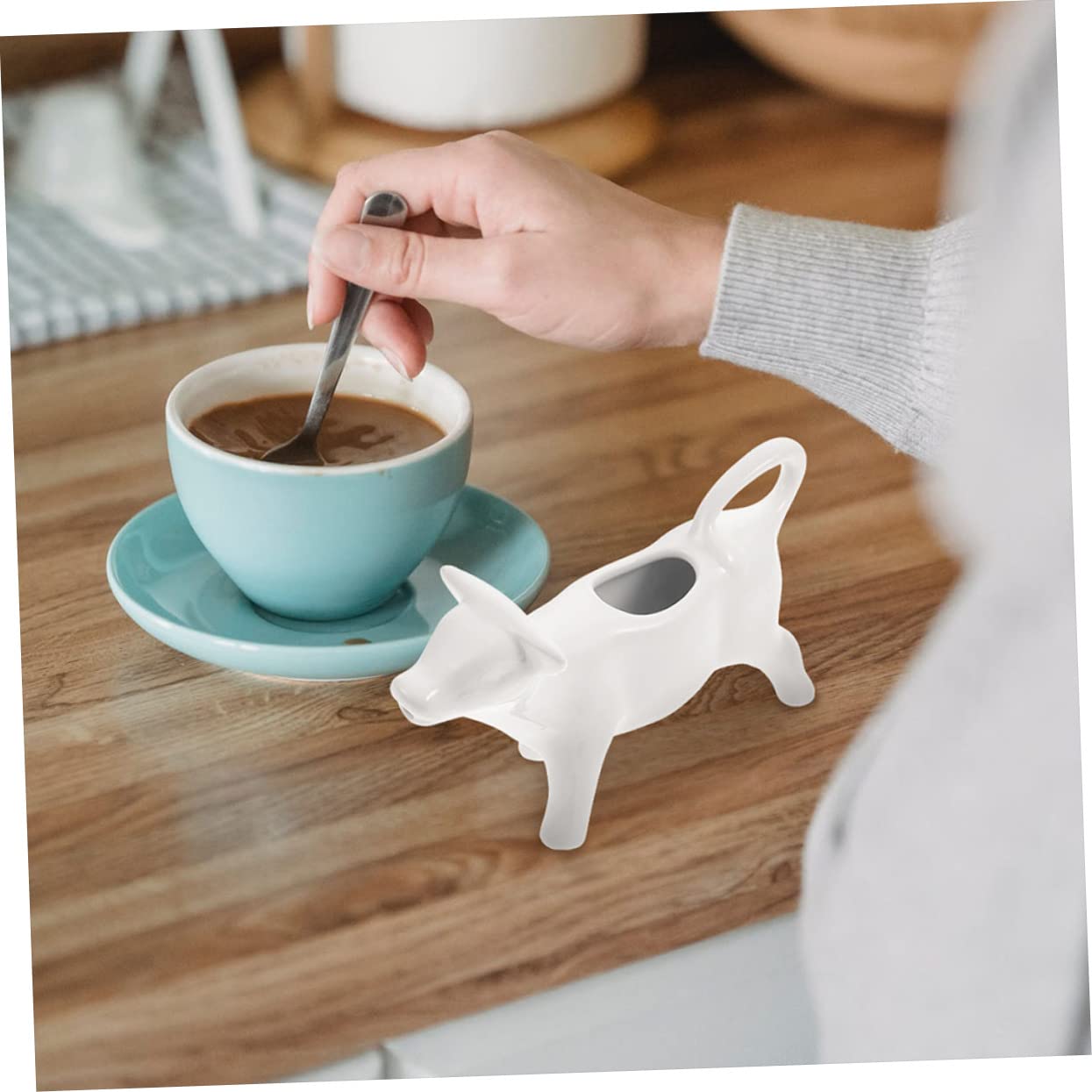 VALICLUD 3 pièces Pichet Céramique Laitière Multifonction pour Maison Restaurant Accessoire Pratique pour Sauces et Lait Design Moderne et Décoratif