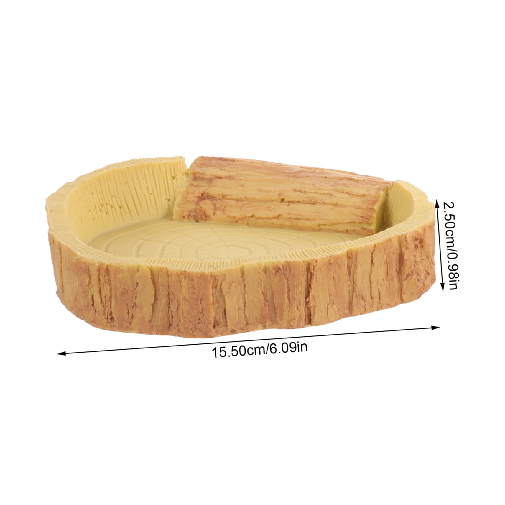 POPETPOP Reptile Food and Water Bowl Durable Resin Feeding Dish for Lizards Turtles Pets Non Spill Design for Terrarium Use for Reptile Water and Food Needs