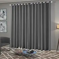Cortina Blackout/Blecaute Quarto/Sala em Tecido 3,00m x 2,50m com Ilhós Cromado Solaris - Chumbo