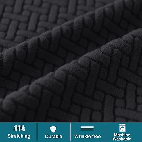 Miniatura 7 de HFCNMY Fundas para taburetes de bar, paquete de 4 fundas elásticas para taburetes de bar con respaldo, fundas de taburete de bar de jacquard con