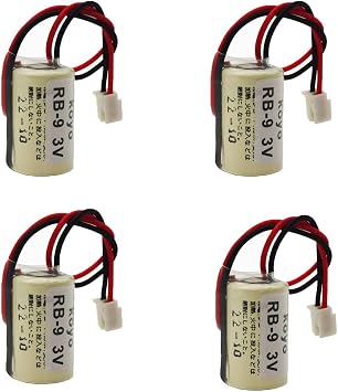 4-Pack RB-9 1000mAh 3V Non-Rechargeable Lithium Battery PLC Battery CNC Lithium Battery Universal for CR14250SE
