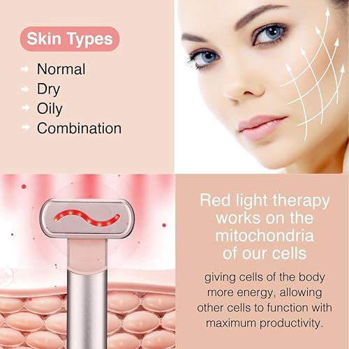 Miniatura 3 de The Wand  Terapia de luz roja para cara y cuello  Dispositivo de varita facial para rejuvenecimiento de la piel, apretar, reducir arrugas,