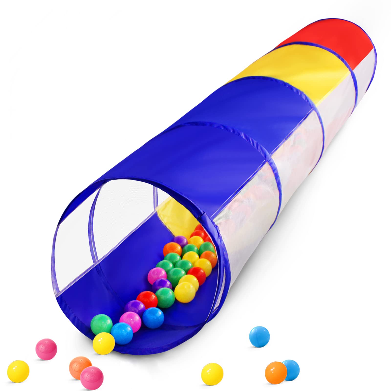 Amazon | キッズテント 子供 トンネル ベビー 赤ちゃんのボールハウス メッシュの素材で通気性 ポップアップ式と折り畳み式のボールプール  誕生日・子どもの日・出産祝いのプレゼントに最適 室外/室内遊具 知育玩具 おままごと(カラフル1) | キッズテント | おもちゃ