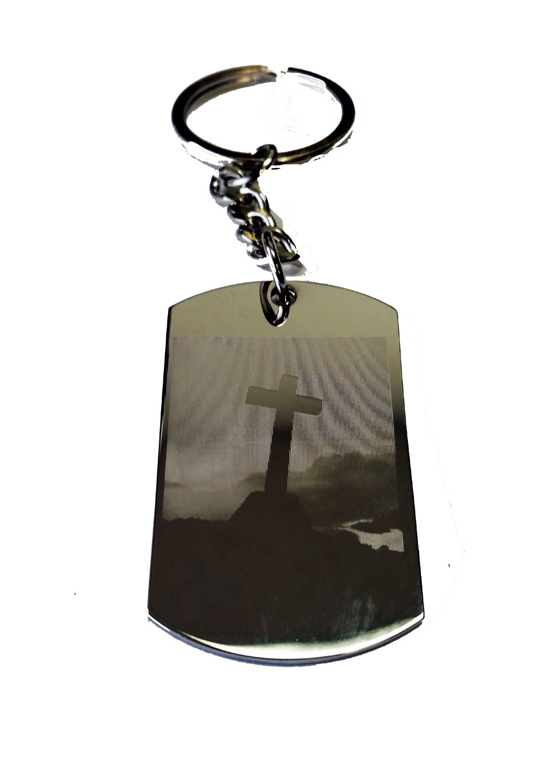 Hat Shark Christian Jesus Christ Cross Philippians 4:6-7 Pendant Double Sided Logo - Metal Ring Key Chain