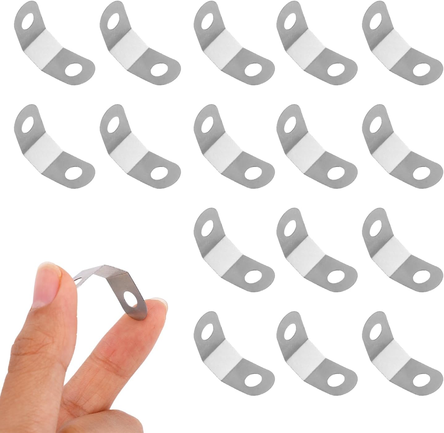 16pcs Pop-Up Clevis Clips Compatible with Danco 34807, Stainless Steel U-Shaped Spring Clip for Bathroom Sink and Tub Drain Linkage Assembly Repair