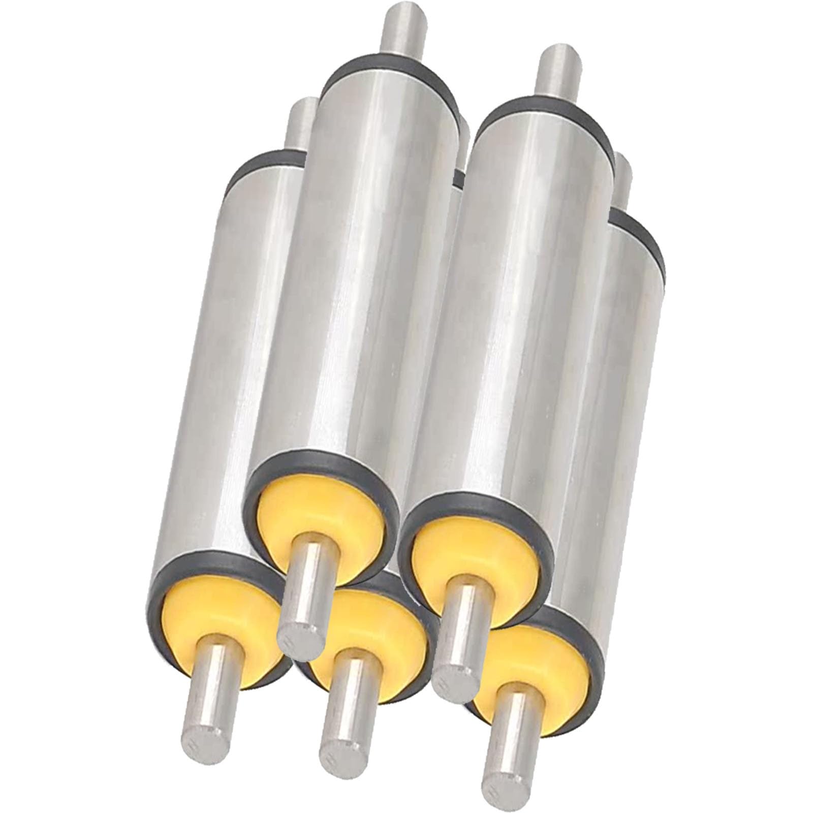 Förderbandrollen Satz mit 5 stromlosen industriellen Förderrollen for Fabriken, Durchmesser 25 mm/1 Zoll, 38 mm/1,5 Zoll, 50 mm/2 Zoll, 60 mm/2,4 Zoll, Schwerkraftrolle, Schwerkraftförderer(5 pcs 60mm