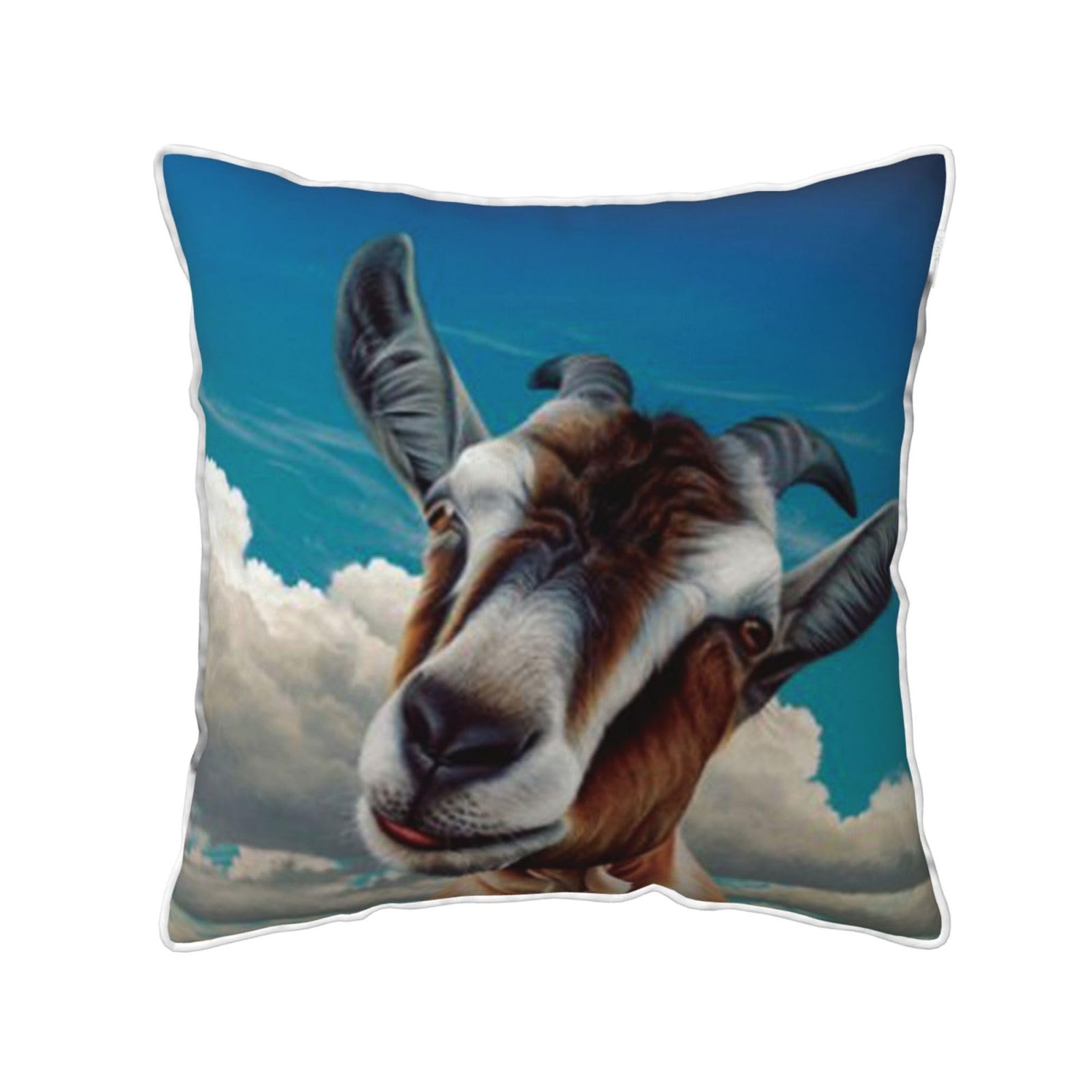 FZGGWYHL Goat printed Velvet Throw Pillow Cover Pillowcase
