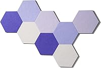 Vista 7 de LAJAR 8 piezas de baldosas de tablero de anuncios de fieltro autoadhesivas (grandes), azulejos de pared de tablero de pines de fieltro de color Rosa