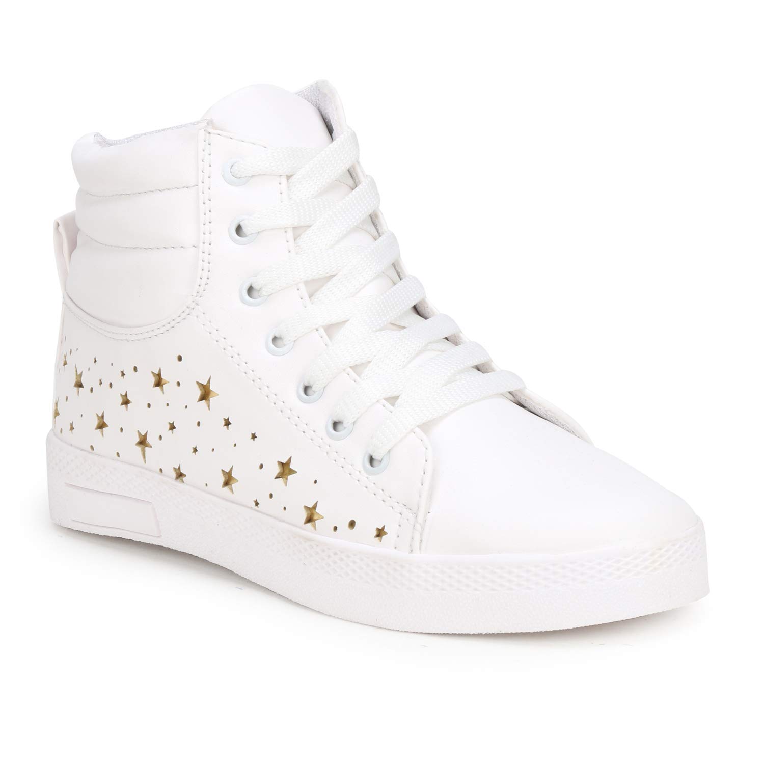 Denill Women Star Laser Cut Ankle Length Sneaker (White) UK-7 (B07HT2XQ76) Amazon Price History, Amazon Price Tracker