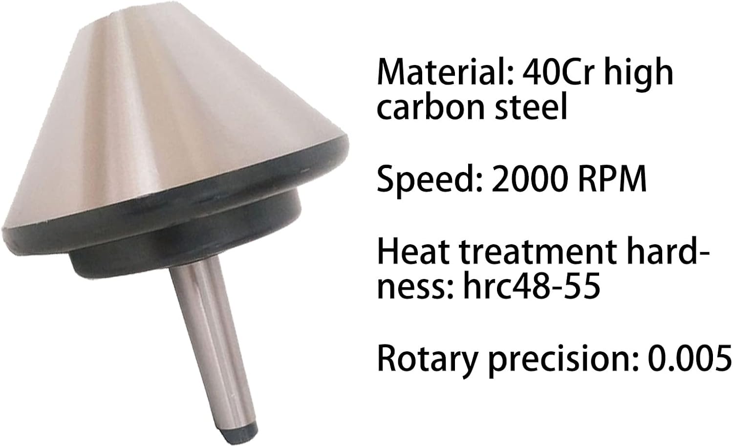 MT2 Bull Nose Live Center Morse Taper #2 for Lath Rotary Center 75 Degree with MT2 Arbor for Lathe Processing Shaft Parts