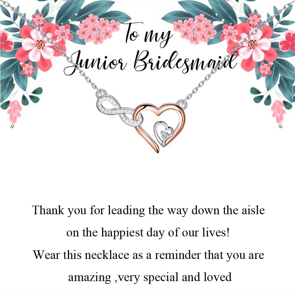 FOTAP To My Junior Bridesmaid Infinity Heart Jewelry - Bridesmaid Proposal & Maid of Honor Gift