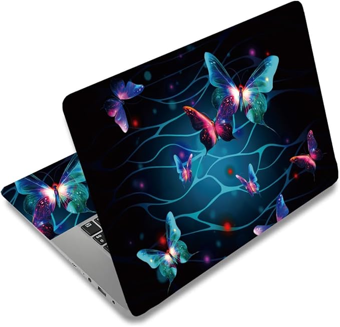 SUPERDANT Laptop Cover Adesivo A Farfalla Luminosa In PVC Antipolvere e Impermeabile 12" 13" 13.3" 14" 15" 15.4" 15.6" In Vinile per Cover per Laptop Protezione per Notebook