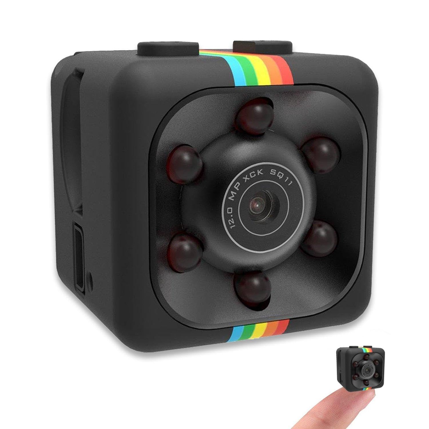 Mini Spy Hidden Camera - Security Nanny, Dash Cam with Motion Detection and Night Vision, Full HD 1080p Indoor/Outdoor for Home, Car and Office.