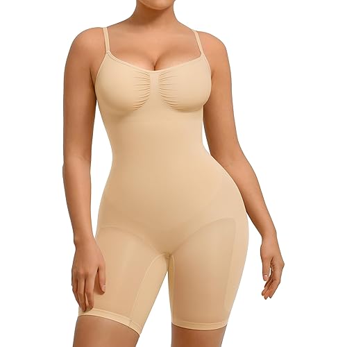 FeelinGirl Shapewear Bodysuit Tummy Control Seamless Sculpting Butt Lifter Body Shaper for Women