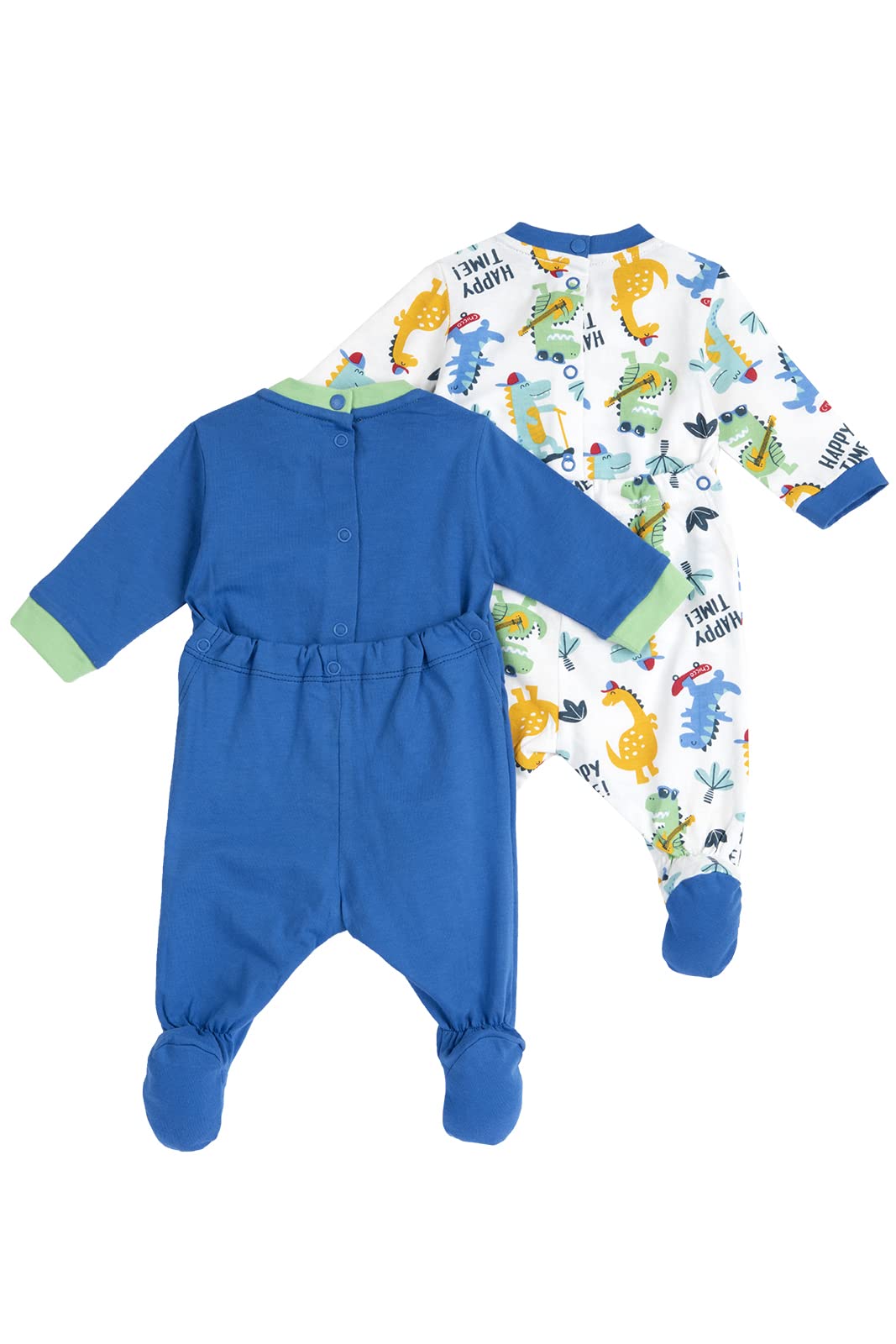 Chicco Set Tutine in Cotone con Piedino, Pacco da 2