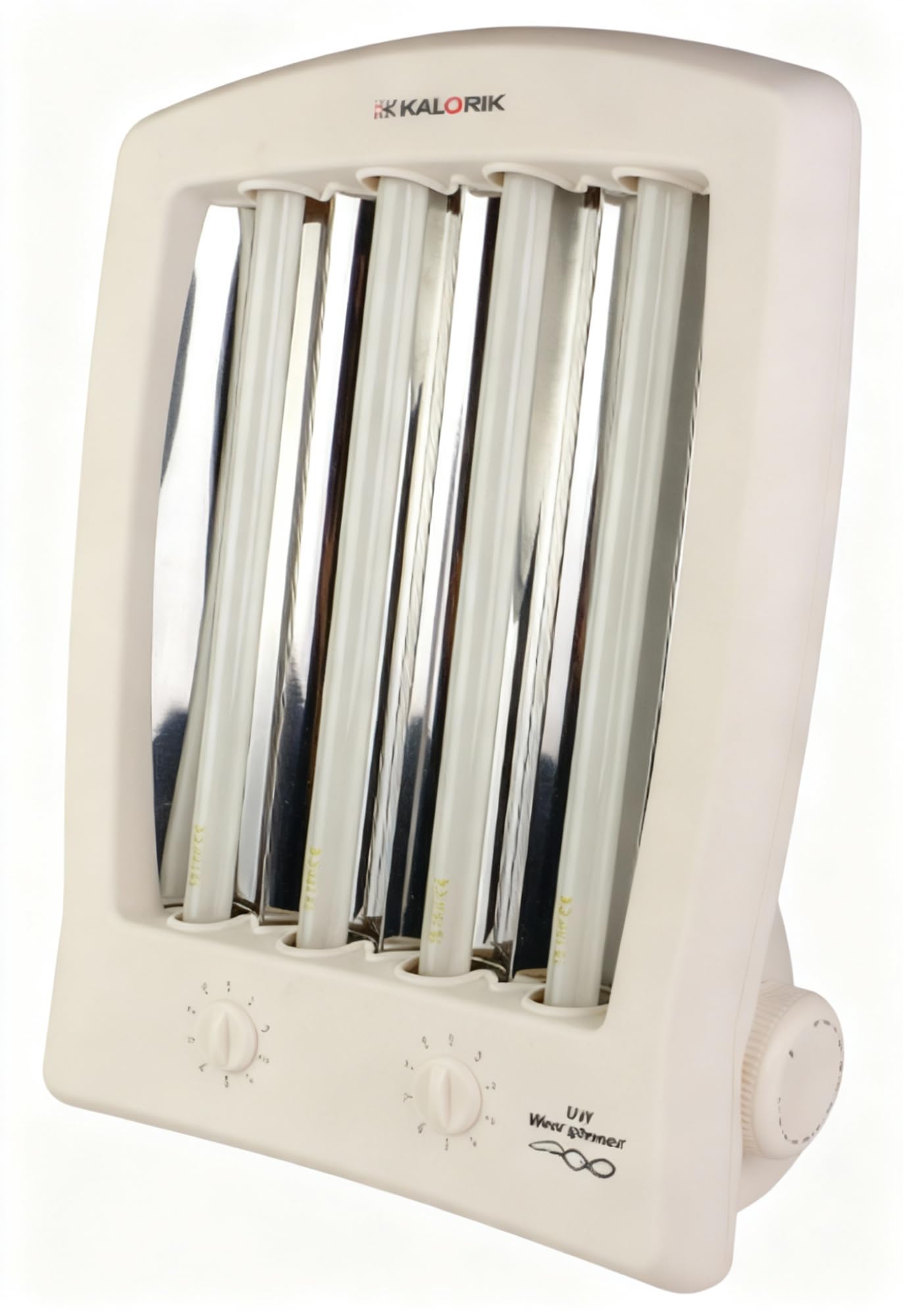 Kalorik GB1004B - Solárium para broncear la cara y el escote (4 x 15 W, incluye 2 gafas de sol, lámpara de bronceado de alta eficacia, para bronceado rápido y duradero, para estudio en casa)