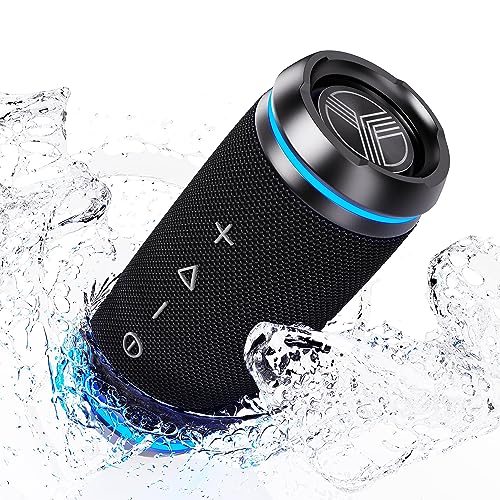 TREBLAB HD77 - Wireless Bluetooth Speaker - 30W Stereo, 20H Battery, IPX6 Waterproof, TWS Mode, Portable Speaker with Shockproof/Dustproof Body, Black