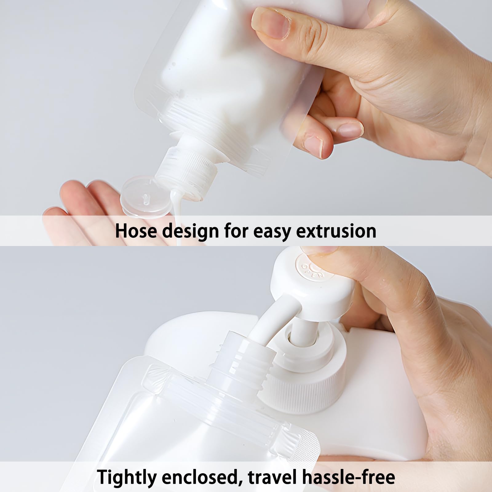 LIUCONGBD 20PCS 100ml Travel Bottles for Toiletries Portable Refillable Empty Travel Bottles - Image 3