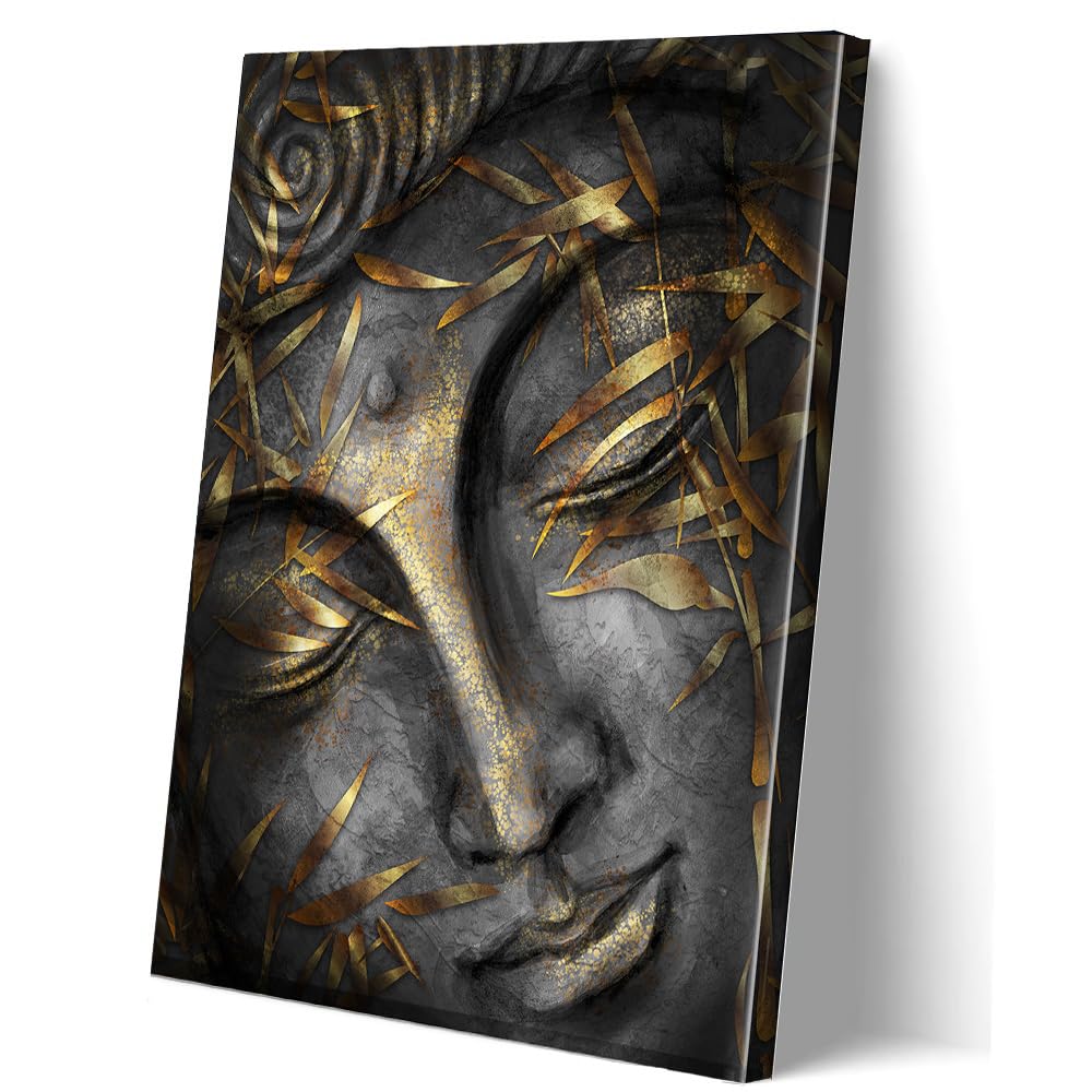 Closed Eyes Abstract Buddha Canvas 16x24