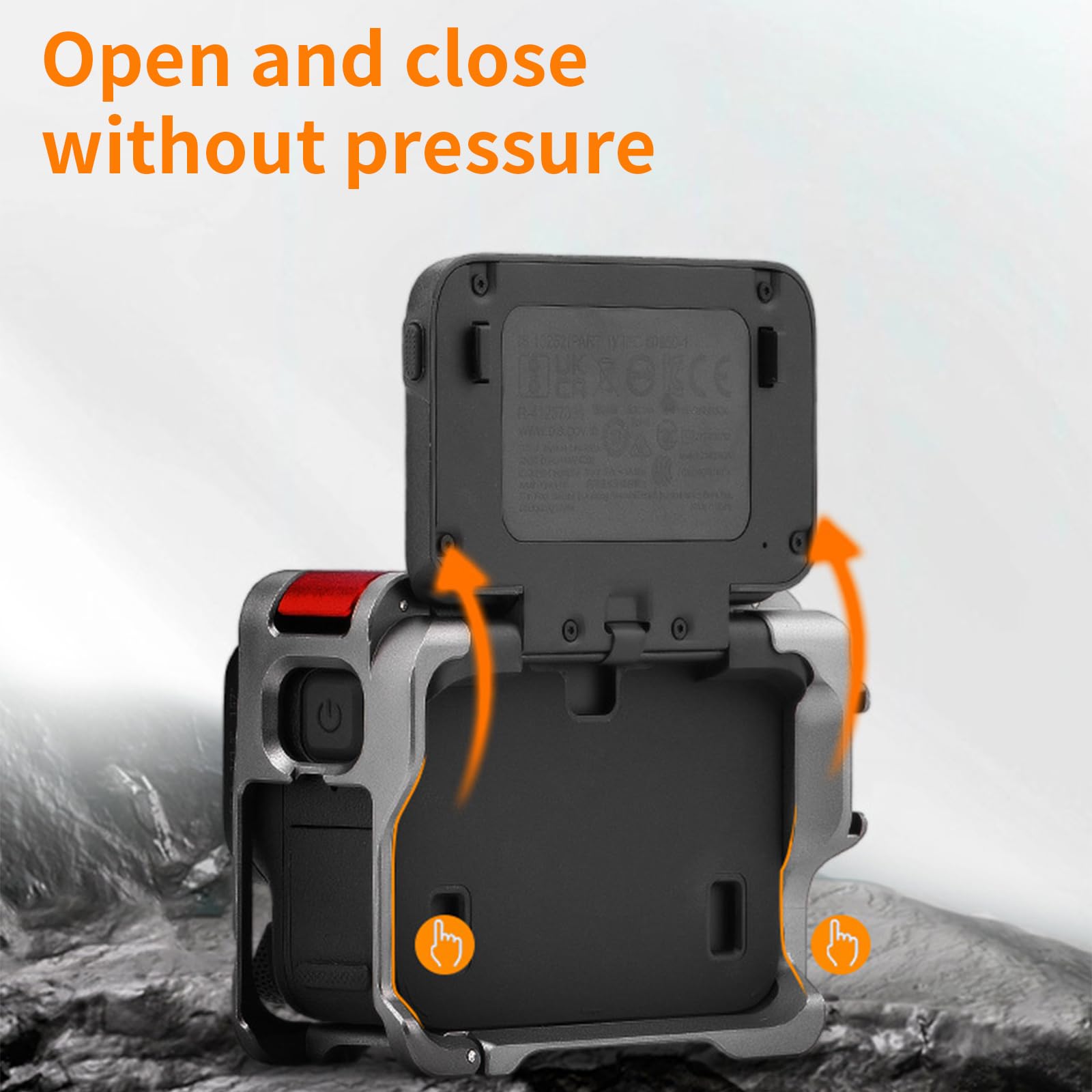 Cadre de protection en métal avec connecteur d'extension Cold Shoe et installation rapide pour 2 caméras d'action, boîtier de protection rabattable