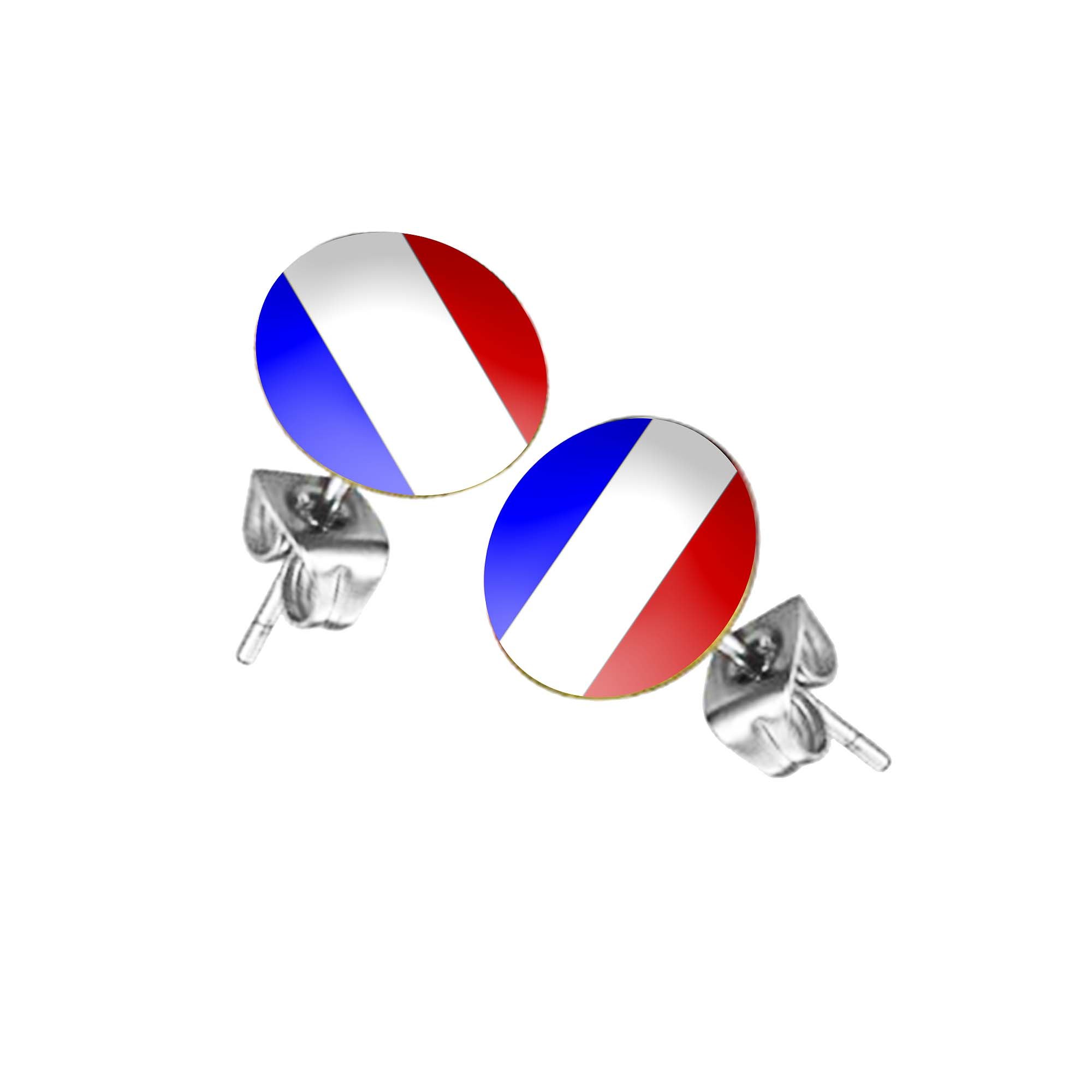 Taffstyle Boucles d'oreilles drapeau de football EM Coupe du Monde Pays Produit de fan Pays Drapeau Pays Bijoux Homme Femme