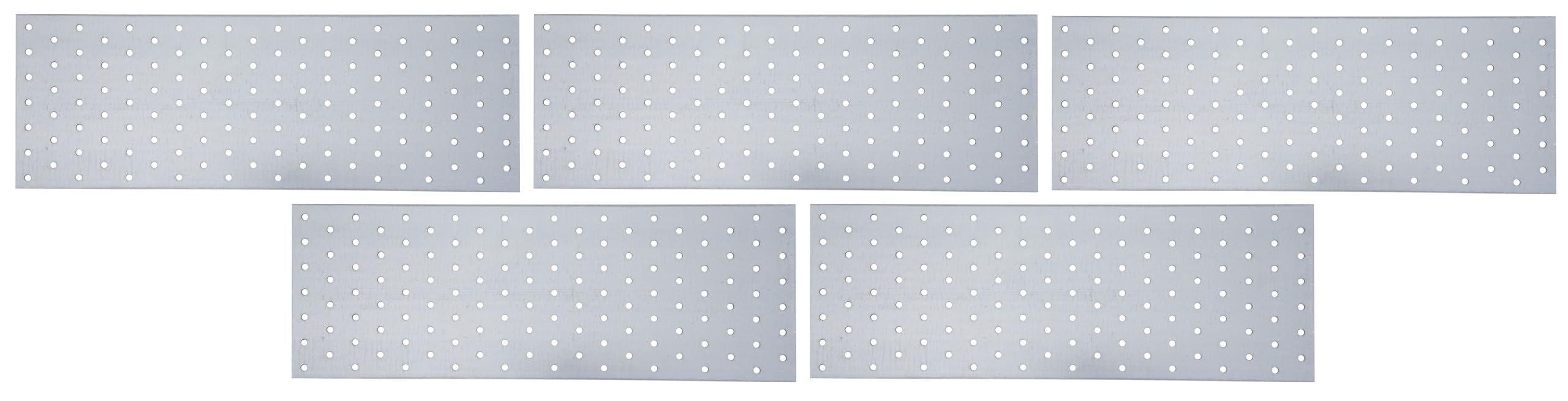 Alberts 820817 Chapa perforada, galvanizada sendzimir, 400 x 120 mm, Juego de 5