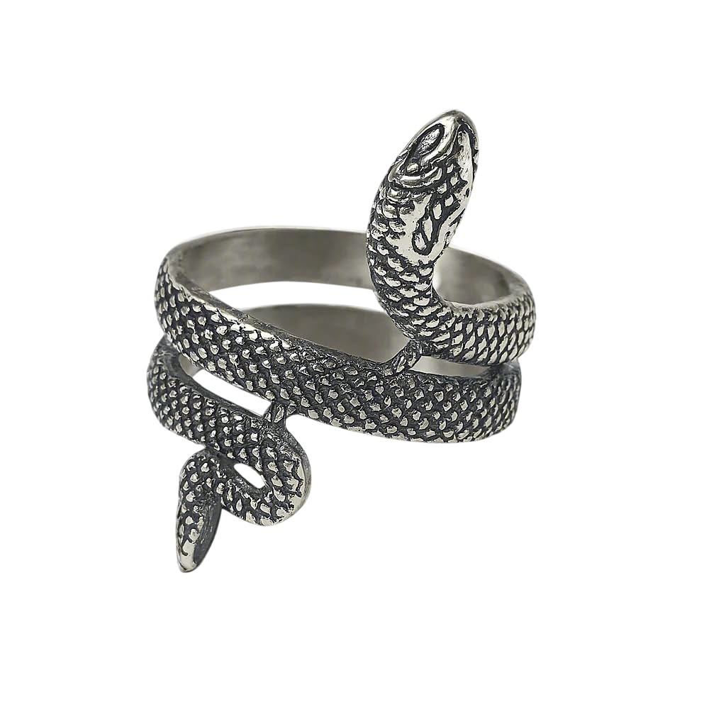 the men thing COBRA CREST RING - Pure Stainless Steel Men’s Steel-Plated Ring – Statement Luxury Jewelry (Size : 16-23-28)-picture-44
