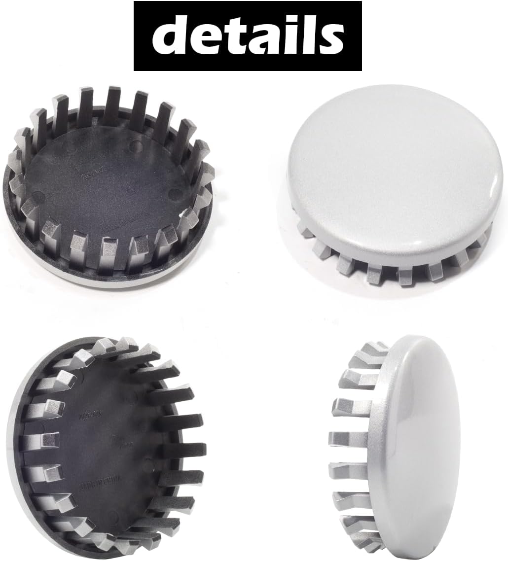 4Pcs 82.5mm(3.25inch) Wheel Center Caps for GMC/Chevrolet Chevy Wheel Rim Replacement Tahoe/Suburban/Silverado/Sierra/Yukon/Denali Hub Cap, (Silver, Inner 73.5mm)