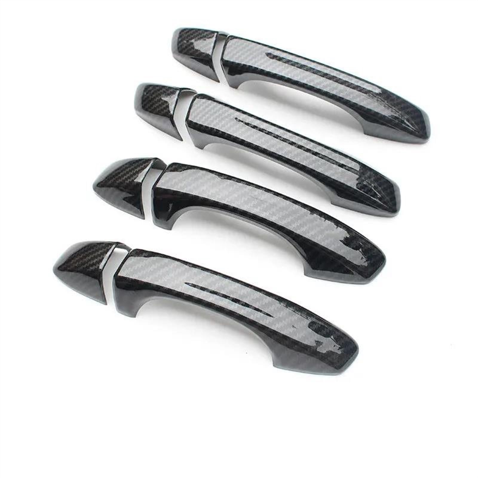 SLIMES ABS Carbon Fiber Car External Side Door Handle Bowl Catch Cover Protection Trim LHD for Tiguan MK2 2017-2021 Protection(Carbon)