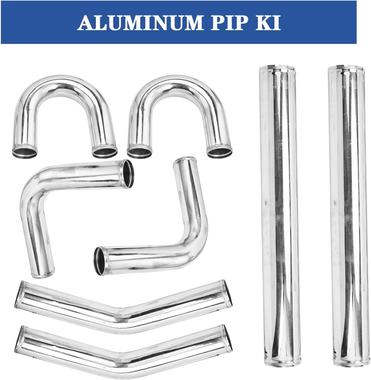 SUNROAD Universal 3" Inch Aluminum Intercooler U-Tube Coupler T-Bolt, Black