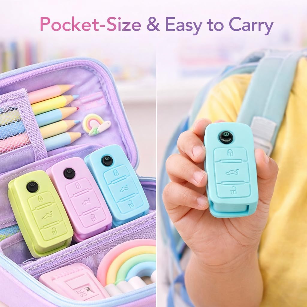 Monex Car Key Shape Eraser Set of 8 | Cute Key-Design Rubber Erasers for Kids | Non-Toxic School Stationery | Smooth Erasing Without Smudges | Return Gift & School Supply (Random Colours)