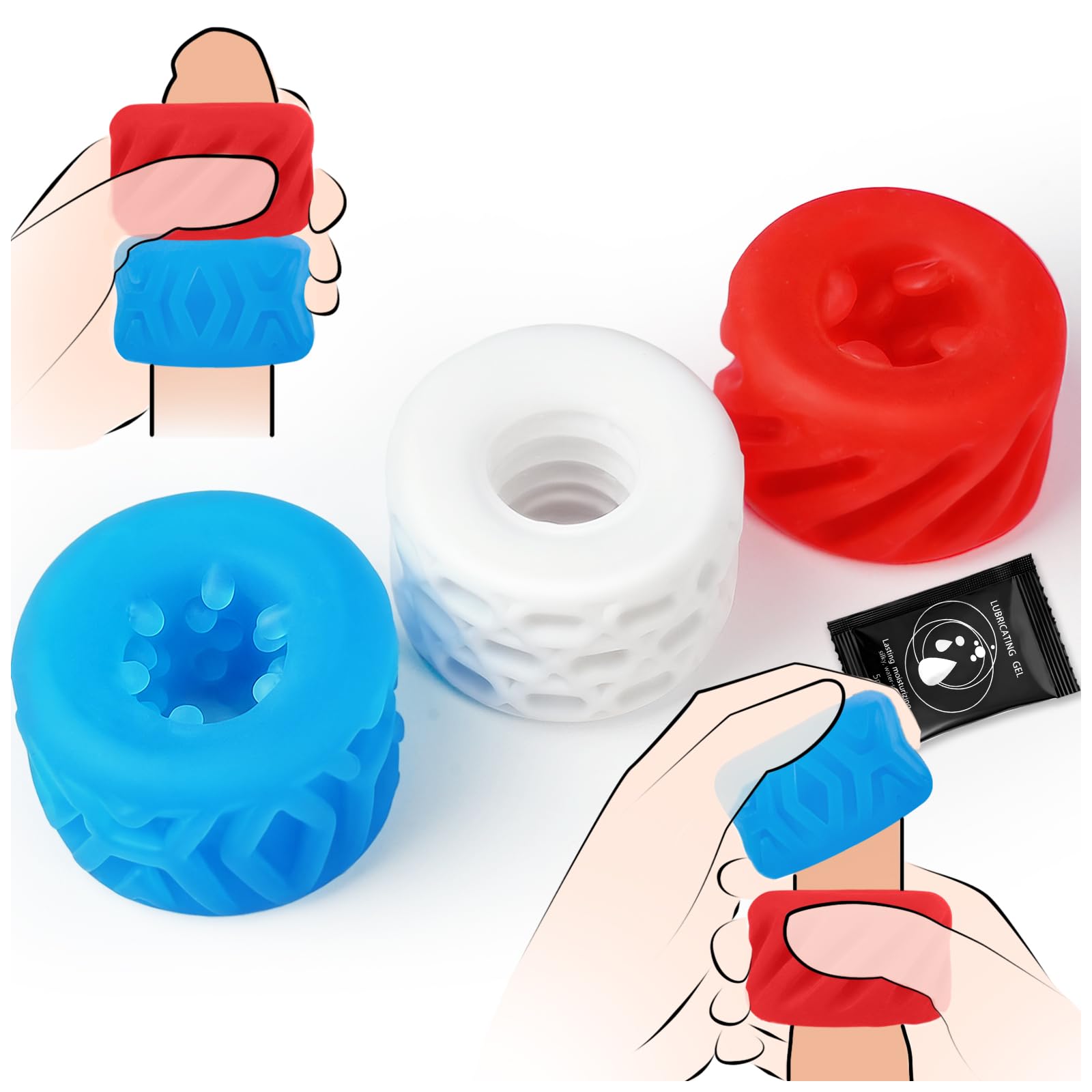 Amazon.com: Male Masturbator Adult Sex Toys for Men, 6-Texture Reversible  Pocket Pussy Stroker Kit, Penis Blowjob Masturbators Pocket Pussies, Mens  Jelly Realistic Egg Masturbation Sleeve, Kinky Onahole Sex Toy : Health &