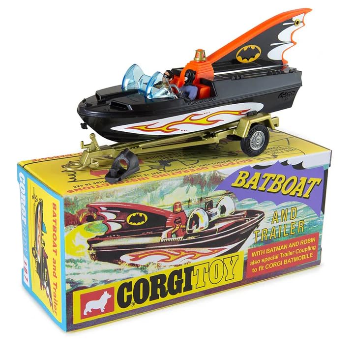 Corgi 1/50 Batboat & Trailer Batman/Robin Corgi Bat Boat and Trailer 107 Reprint